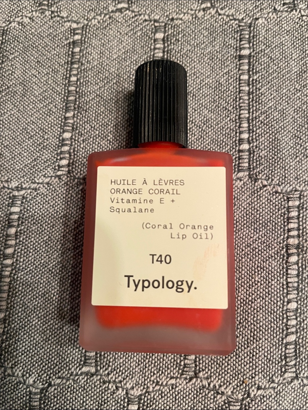 Typology T40 Coral Orange Lip Oil - Hydrating Lip Balm